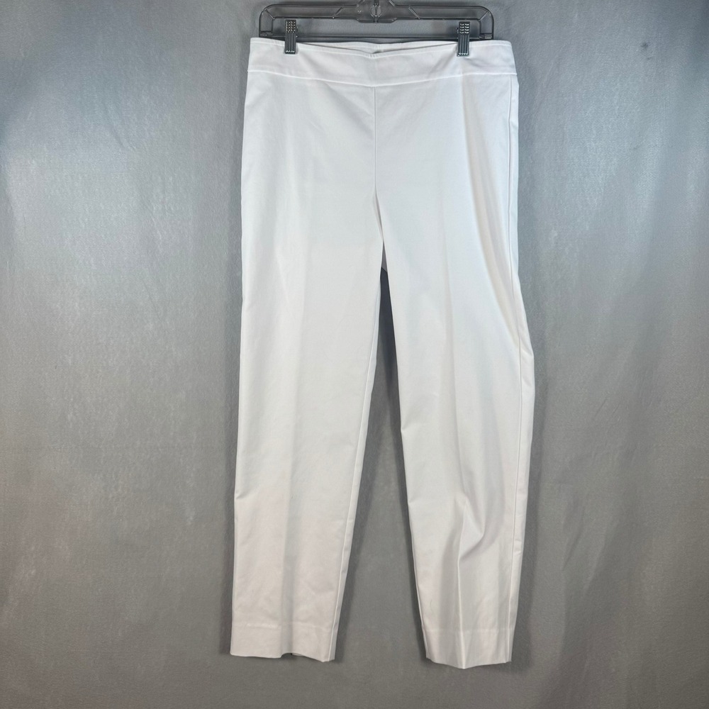 Roberta Roller Rabbit Enzo F1145 White Pull On Tapered Pants Womens 10 USA Made